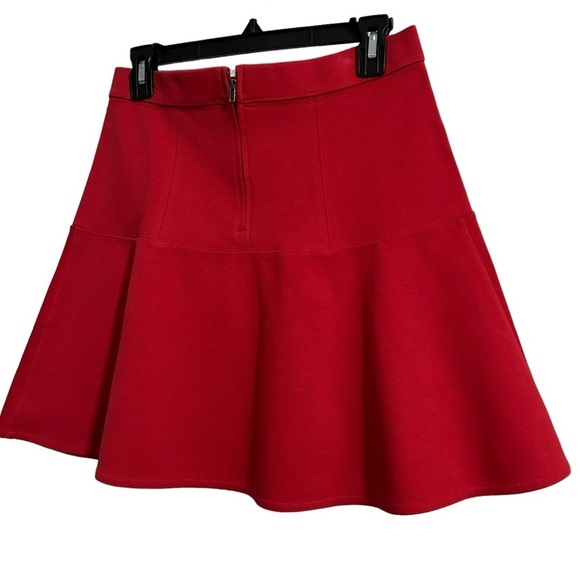 Madewell Red A-Line Wavelength Flare Skater cotton blend Skirt Size 4 - Picture 5 of 6
